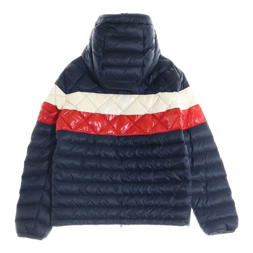 MONCLER(モンクレール) 19SS GAUDIN GIUBBOTTO ゴーダン トリコロール フルジップアップ ナイロン ダウンジャケット フーディー ネイビー E10914135394 53279
