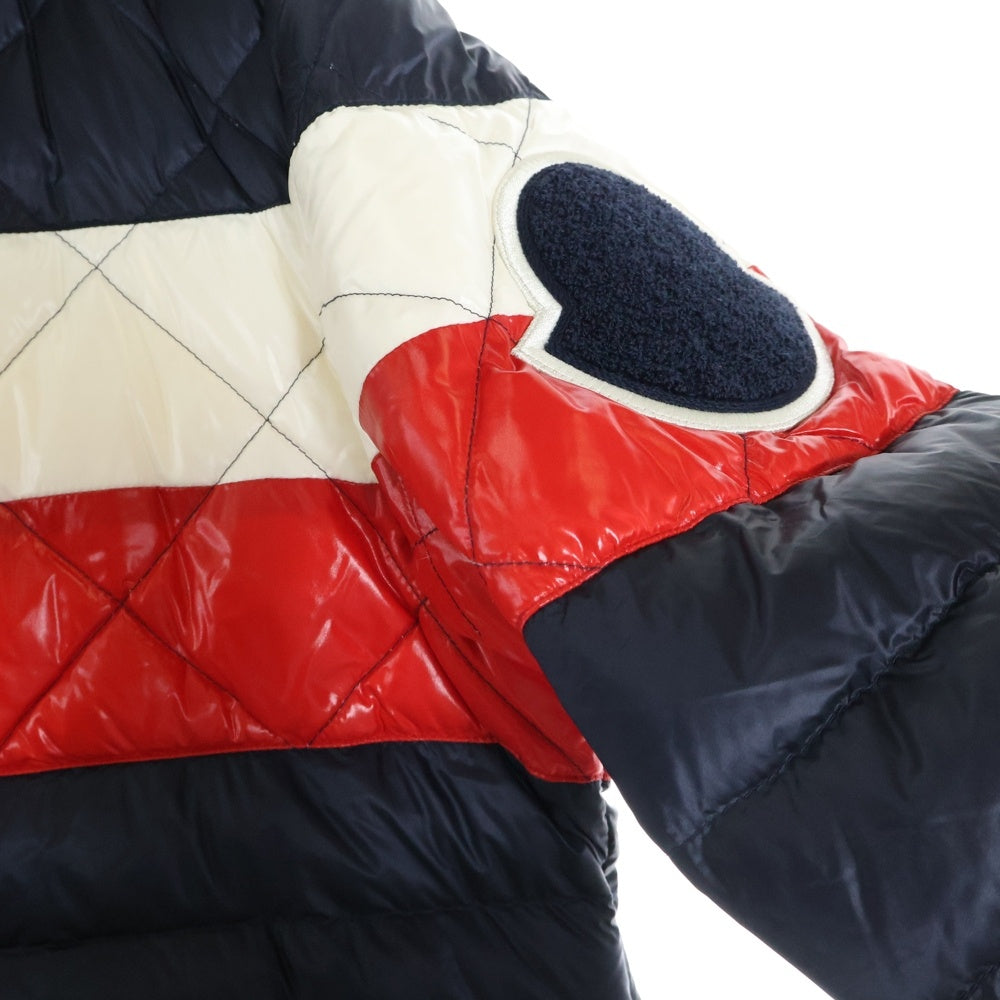MONCLER(モンクレール) 19SS GAUDIN GIUBBOTTO ゴーダン トリコロール フルジップアップ ナイロン ダウンジャケット フーディー ネイビー E10914135394 53279