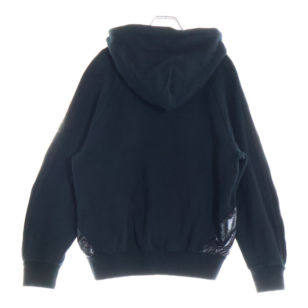 MONCLER(モンクレール) 23AW × adidas GENIIUS HOODIE アディダス ジーニアス ナイロン切り替え プルオーバースウェットパーカー フーディー ブラック I209S8G00004 M2292