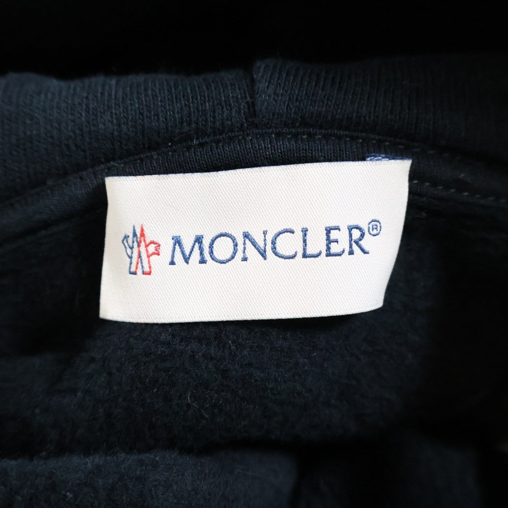 MONCLER(モンクレール) 23AW × adidas GENIIUS HOODIE アディダス ジーニアス ナイロン切り替え プルオーバースウェットパーカー フーディー ブラック I209S8G00004 M2292
