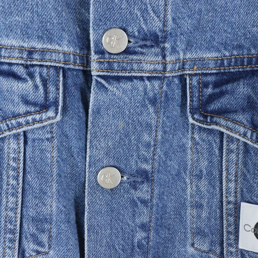 Calvin Klein(カルバンクライン) Oversize Denim Jacket ウォッシュ加工 オーバーサイズ デニムジャケット ブルー J30J323243