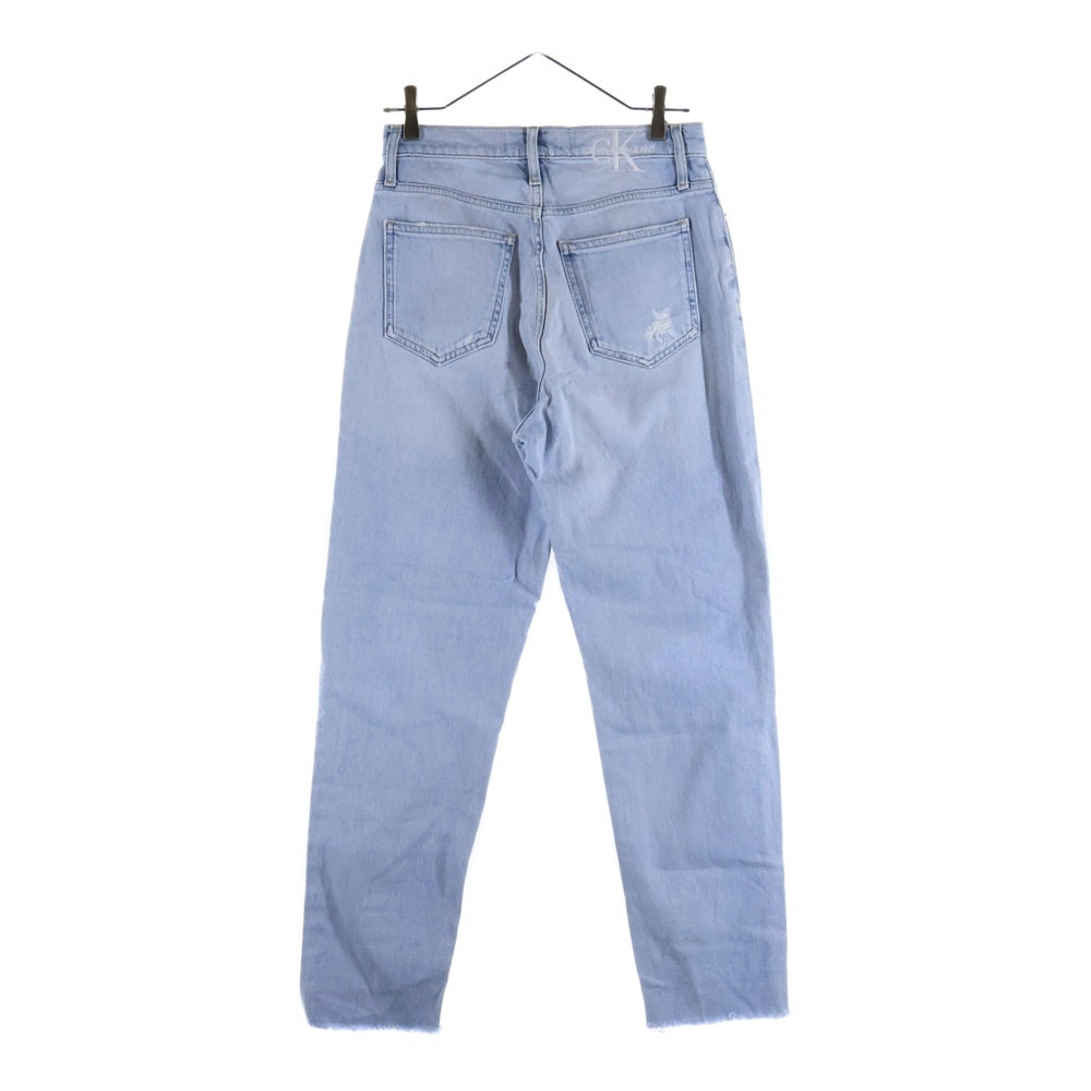 Calvin Klein(カルバンクライン) ダメージ加工 ストレートデニム レディース J217150 ブルー