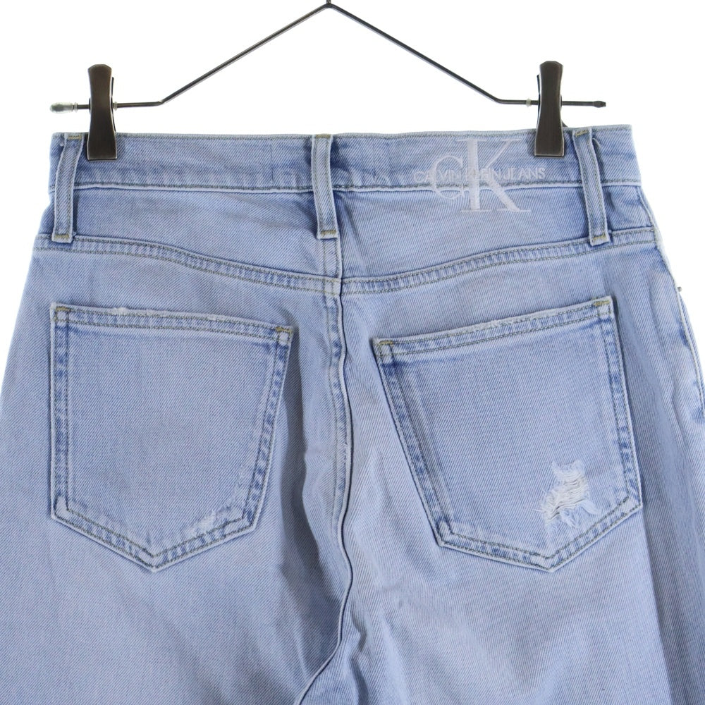 Calvin Klein(カルバンクライン) ダメージ加工 ストレートデニム レディース J217150 ブルー