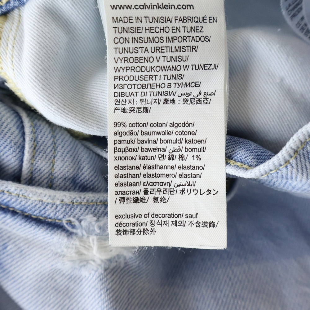 Calvin Klein(カルバンクライン) ダメージ加工 ストレートデニム レディース J217150 ブルー