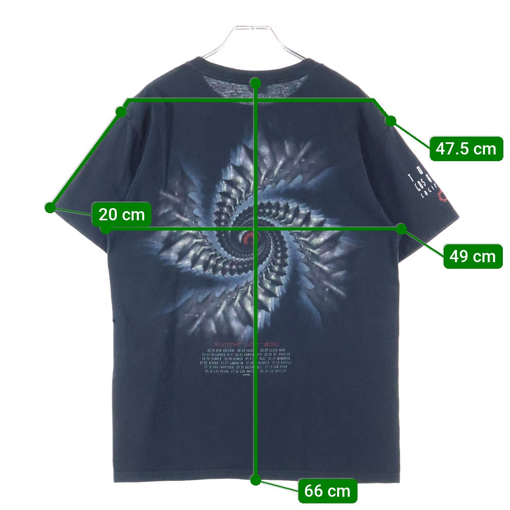VINTAGE(ヴィンテージ) 00s 2010 VINTAGE TOOL Summer Tour Tee トゥール サマーツアー プリント クルーネック 半袖Tシャツ カットソー ブラック