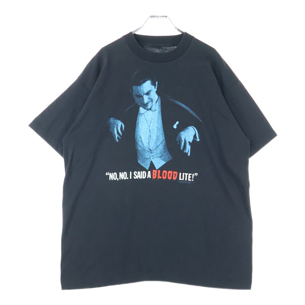 VINTAGE(ヴィンテージ) 90s VINTAGE Bela Lugosi Dracula NO NO I SAID A BLOOD LITE! Tee ベラルゴシ ドラキュラ プリント クルーネック 半袖Tシャツ カットソー ブラック