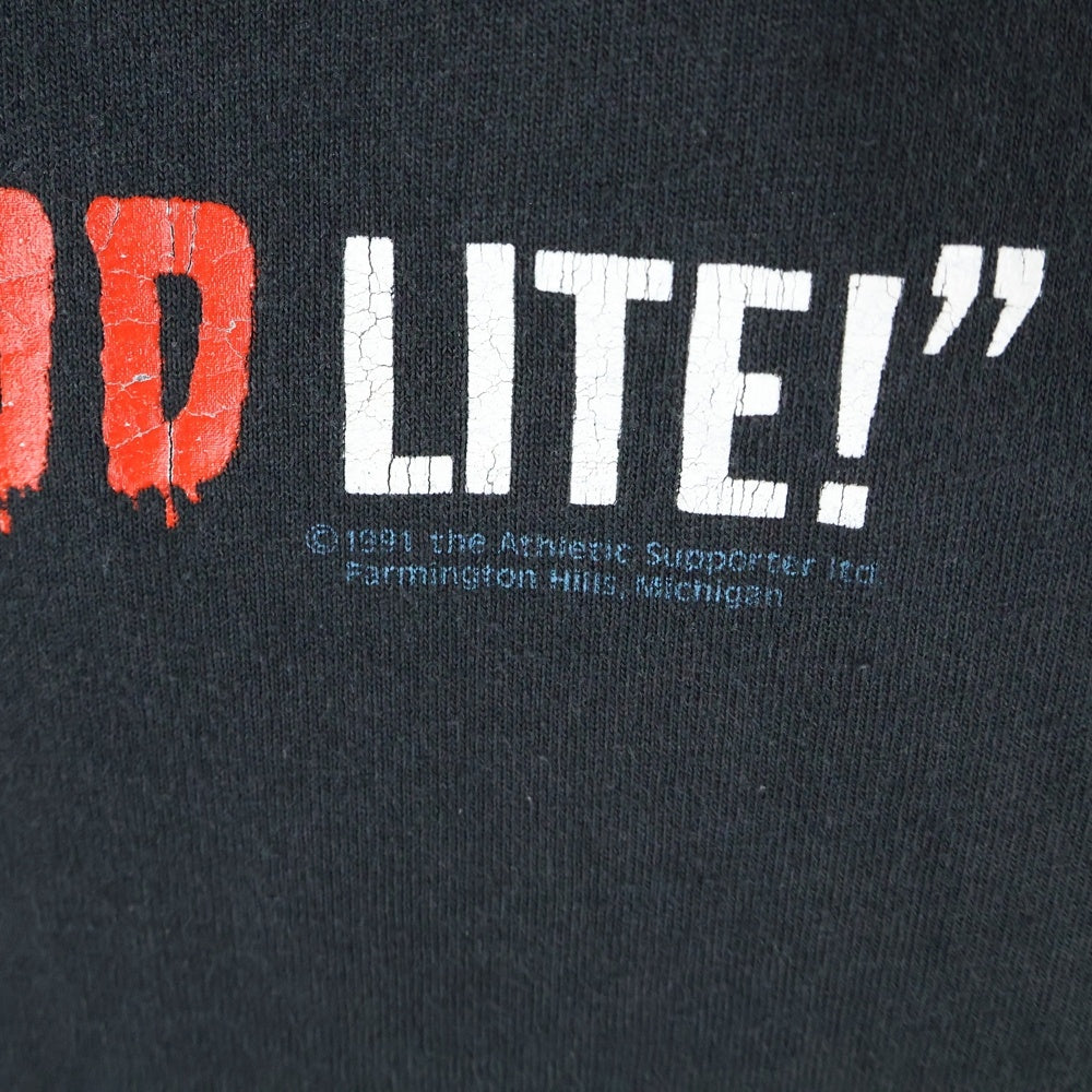 VINTAGE(ヴィンテージ) 90s VINTAGE Bela Lugosi Dracula NO NO I SAID A BLOOD LITE! Tee ベラルゴシ ドラキュラ プリント クルーネック 半袖Tシャツ カットソー ブラック