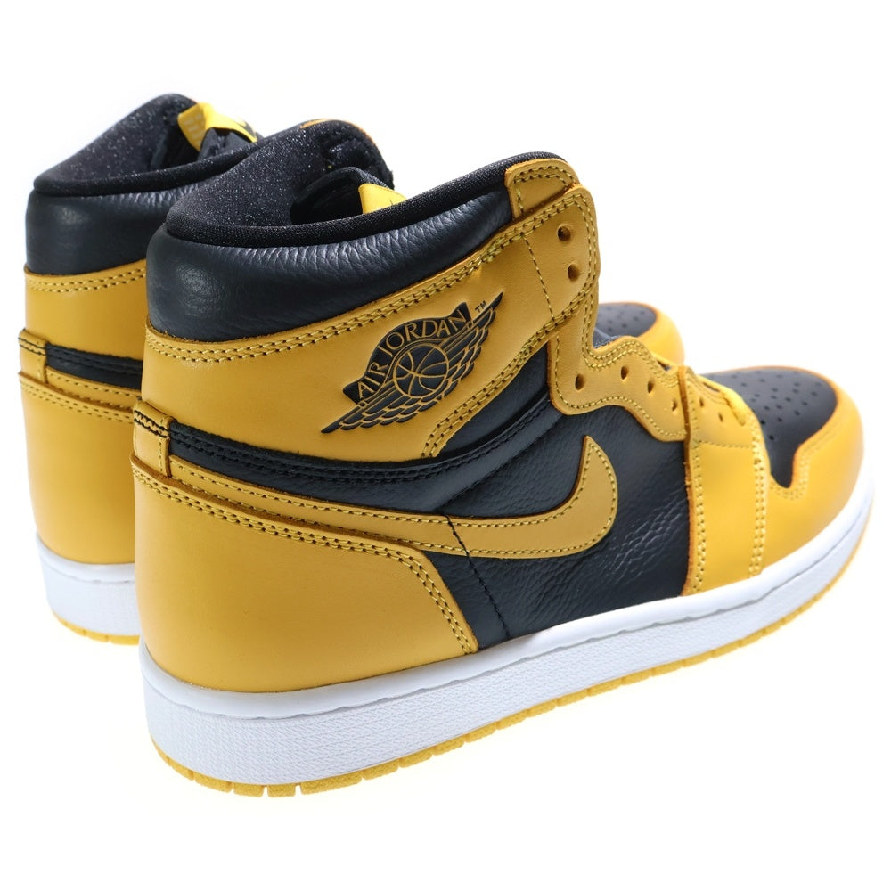 NIKE(ナイキ) AIR JORDAN1 RETRO HIGH OG POLLEN エアジョーダン 1 レトロ パラン ハイカットスニーカー ブラック/イエロー US9.5/27.5cm 555088-701