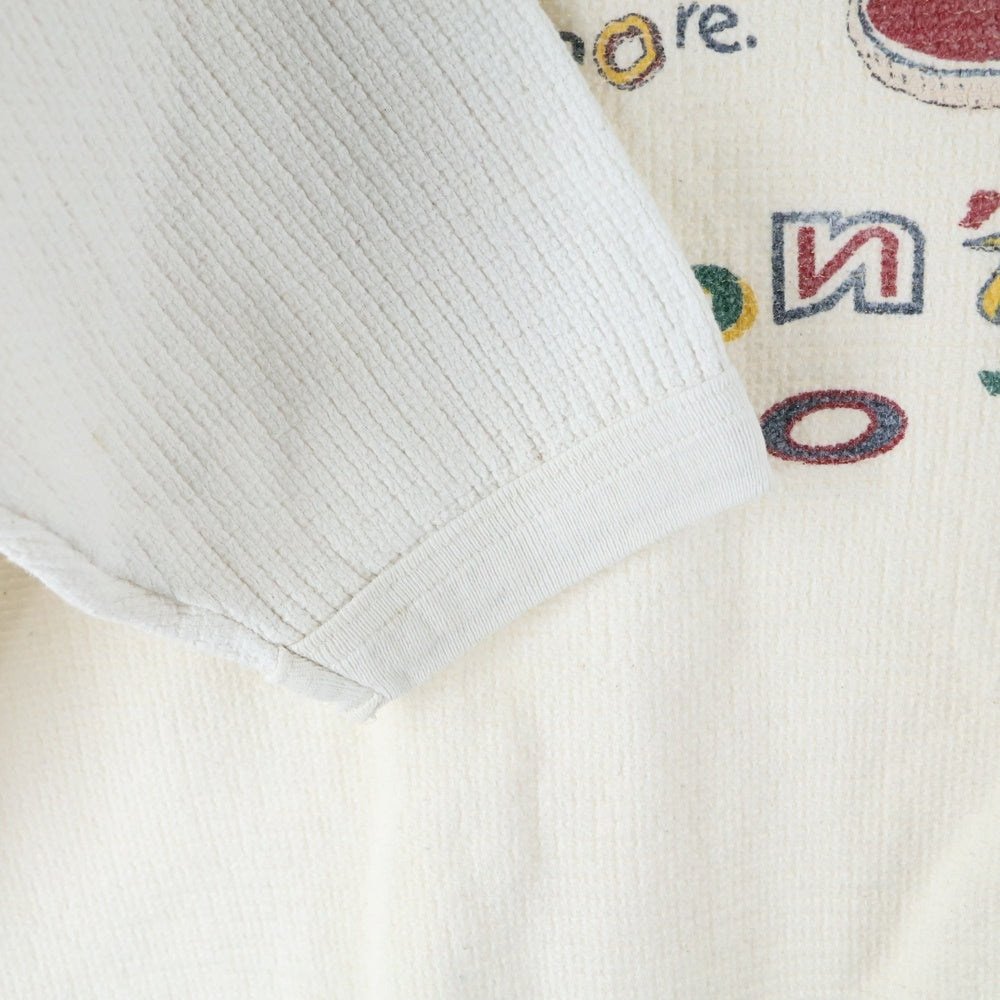 VINTAGE(ヴィンテージ) 90s Feded Glory クマ プリント クルーネック コットントレーナー レディース ホワイト