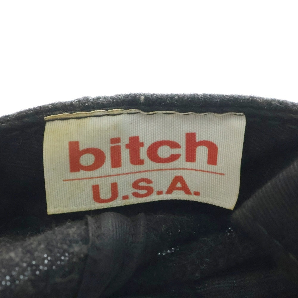 Vintage Works(ヴィンテージワークス) 90s Bitch Skateboards Wool Cap ビッチ スケートボーズ USA製 ウール ベースボール トラッカーキャップ 帽子 ブラック