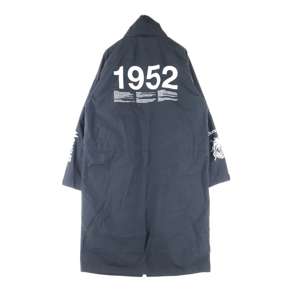 MONCLER(モンクレール) 21AW WZIP ARAKAWA GIUBBOTTO ジーニアス フード付き ロゴワッペン ロング ダウンコート ジャケット ブラック G20921C00004 53694