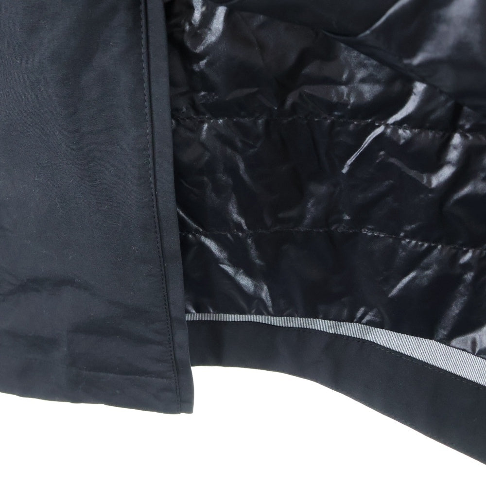 MONCLER(モンクレール) 21AW WZIP ARAKAWA GIUBBOTTO ジーニアス フード付き ロゴワッペン ロング ダウンコート ジャケット ブラック G20921C00004 53694