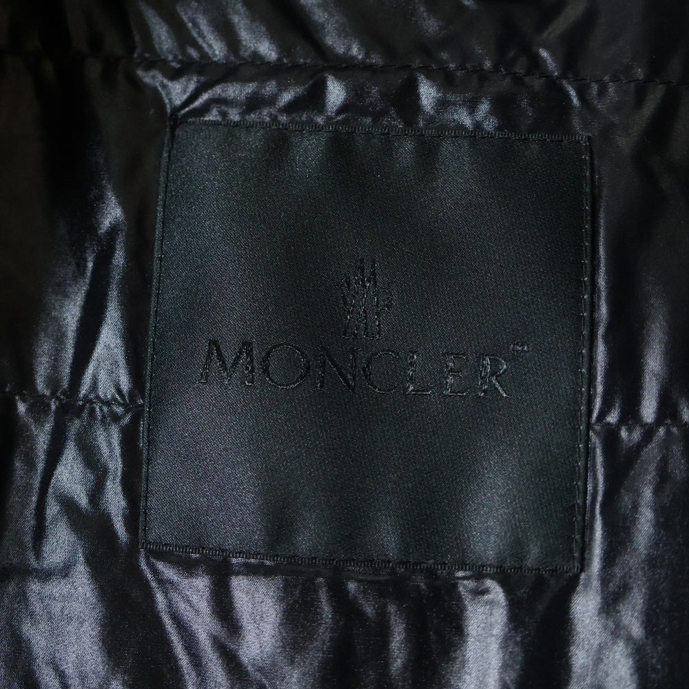 MONCLER(モンクレール) 21AW WZIP ARAKAWA GIUBBOTTO ジーニアス フード付き ロゴワッペン ロング ダウンコート ジャケット ブラック G20921C00004 53694