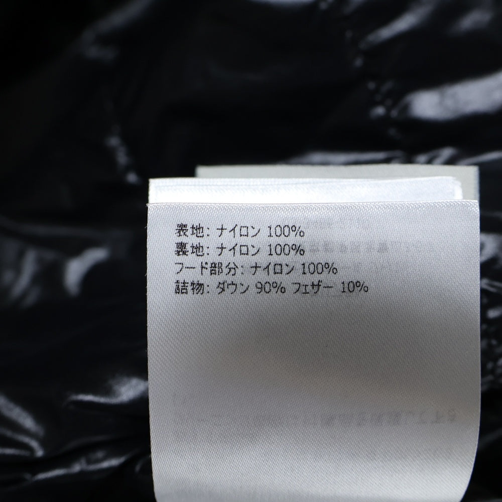 MONCLER(モンクレール) 21AW WZIP ARAKAWA GIUBBOTTO ジーニアス フード付き ロゴワッペン ロング ダウンコート ジャケット ブラック G20921C00004 53694