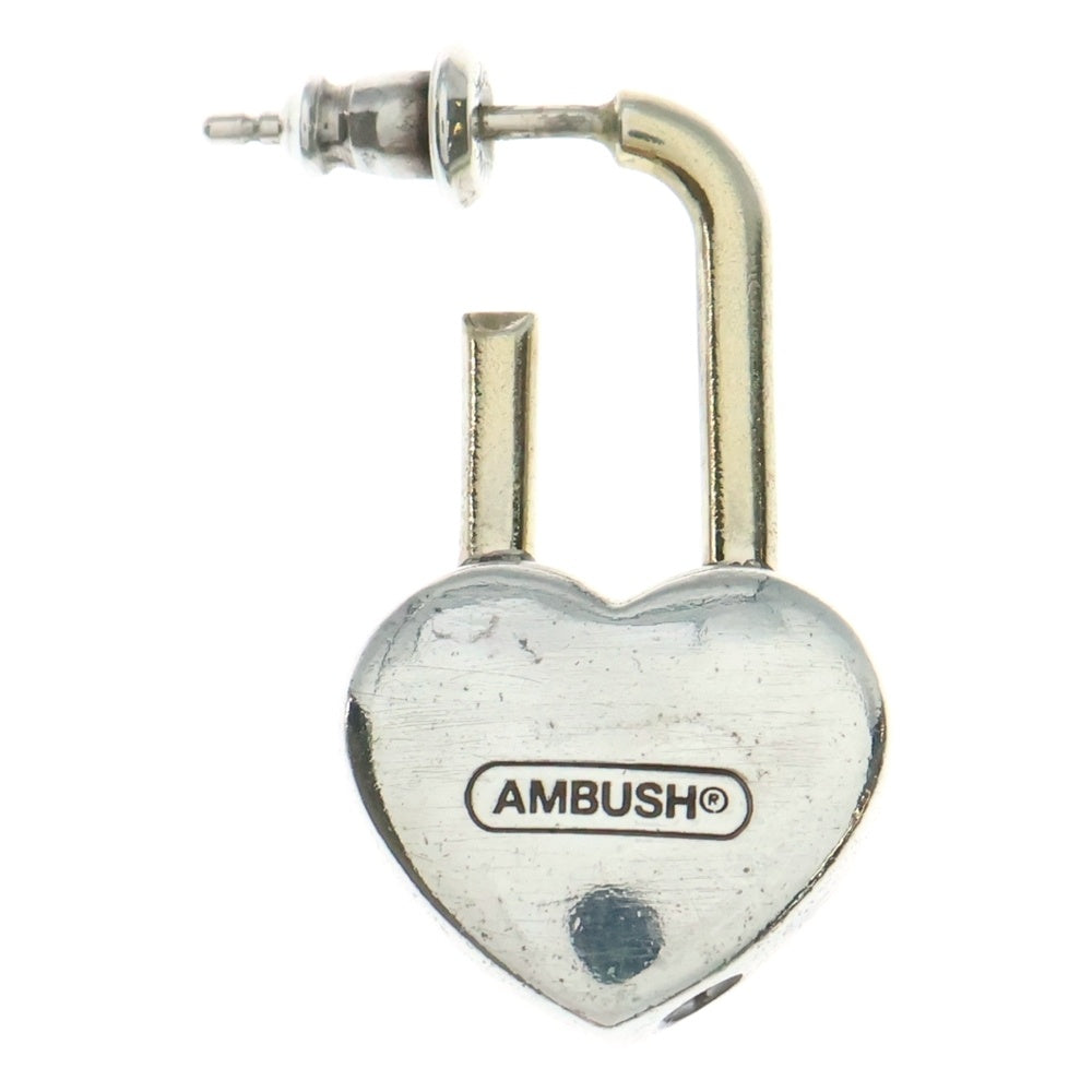 AMBUSH(アンブッシュ) SMALL HEART PADLOCK EARRING ピアス シルバー