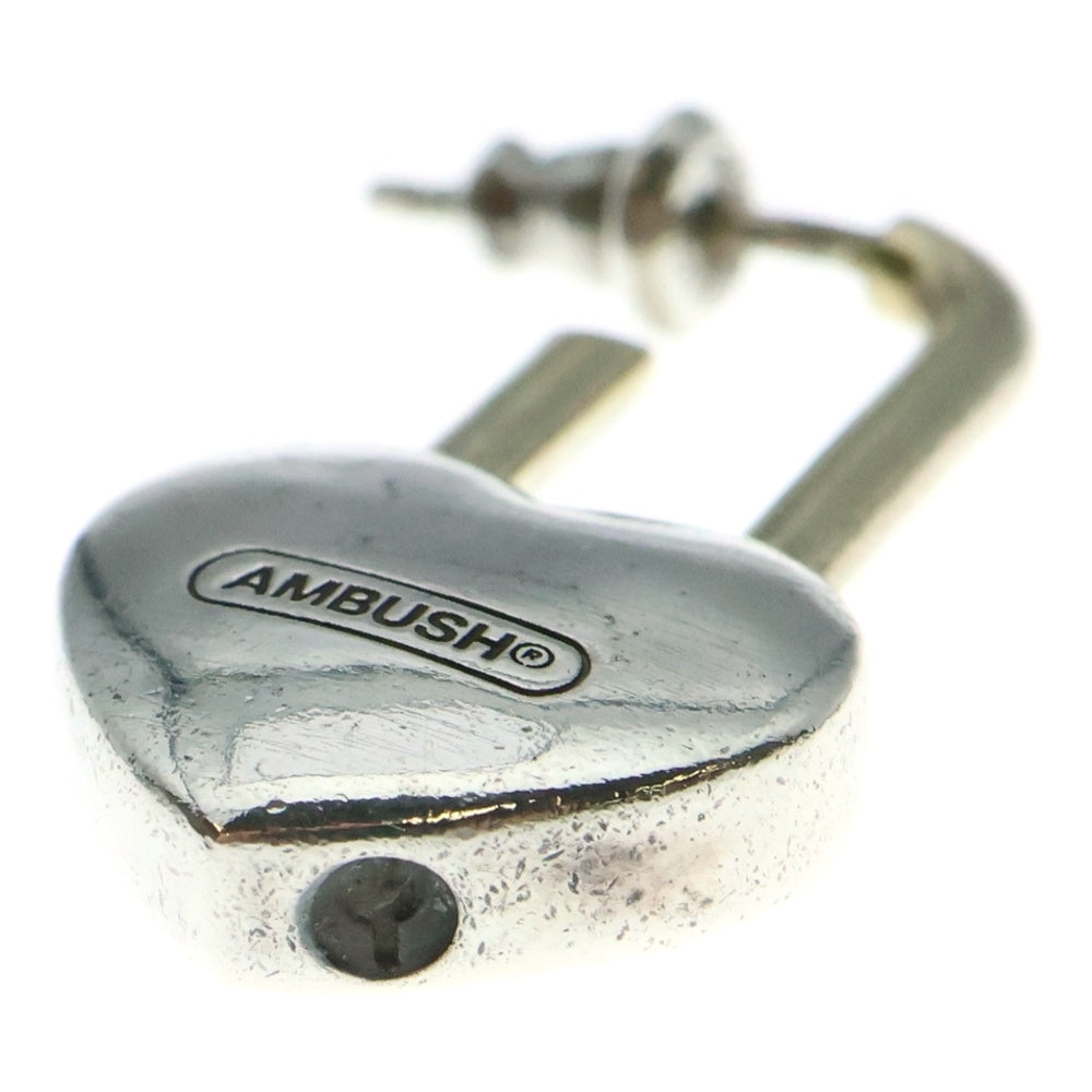 AMBUSH(アンブッシュ) SMALL HEART PADLOCK EARRING ピアス シルバー