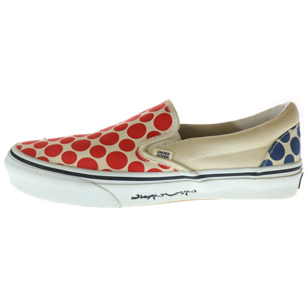 VANS(ヴァンズ) × UNDERCOVER CLASSIC SLIP-ON DOT V98-J670 アンダーカバー ドット柄 スリッポン ローカットスニーカー レッド US9/27cm