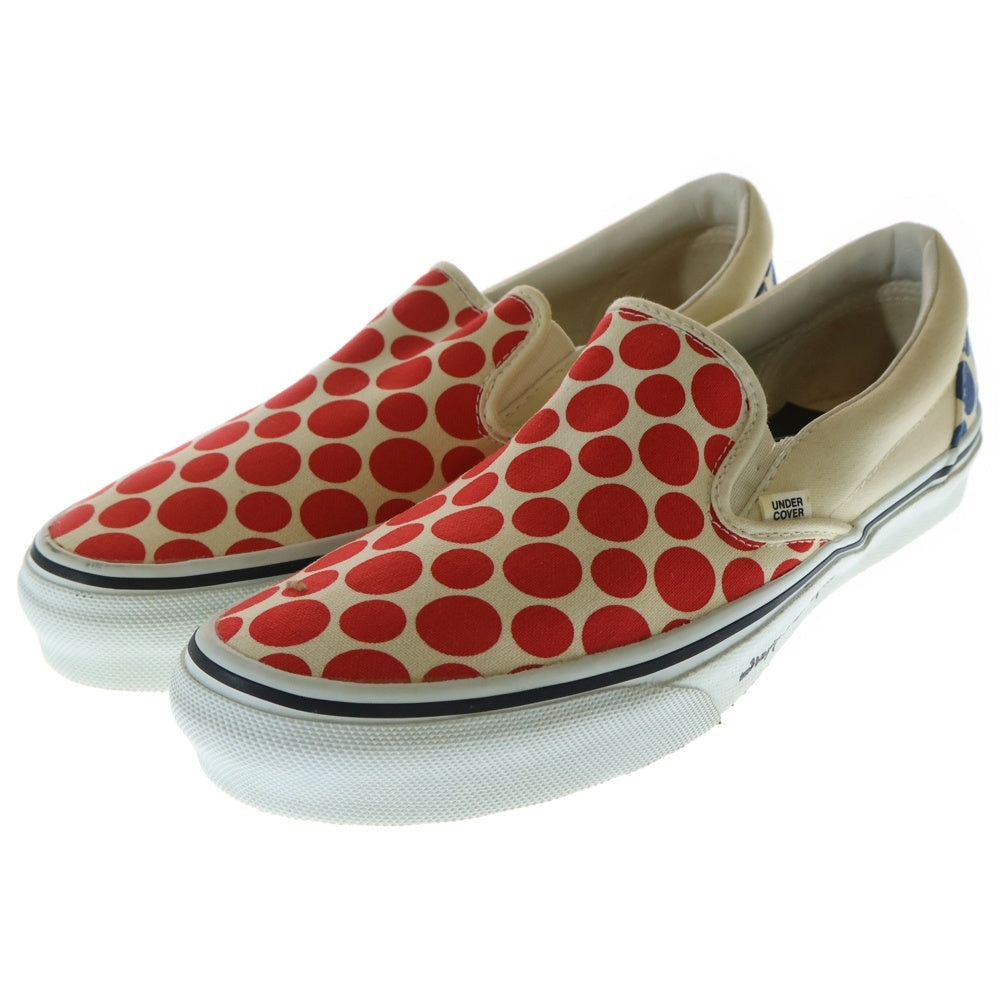 VANS(ヴァンズ) × UNDERCOVER CLASSIC SLIP-ON DOT V98-J670 アンダーカバー ドット柄 スリッポン ローカットスニーカー レッド US10/28cm
