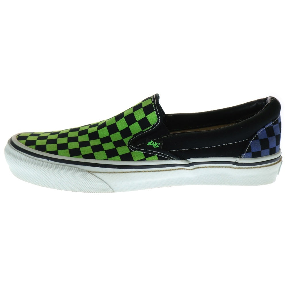 VANS(ヴァンズ) × UNDERCOVER CLASSIC SLIP-ON CHECK V98-Z529 アンダーカバー チェッカーボード クラシック スリッポン ローカットスニーカー グリーン US10/28cm