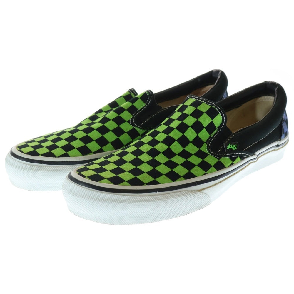 VANS(ヴァンズ) × UNDERCOVER CLASSIC SLIP-ON CHECK V98-Z529 アンダーカバー チェッカーボード クラシック スリッポン ローカットスニーカー グリーン US10/28cm