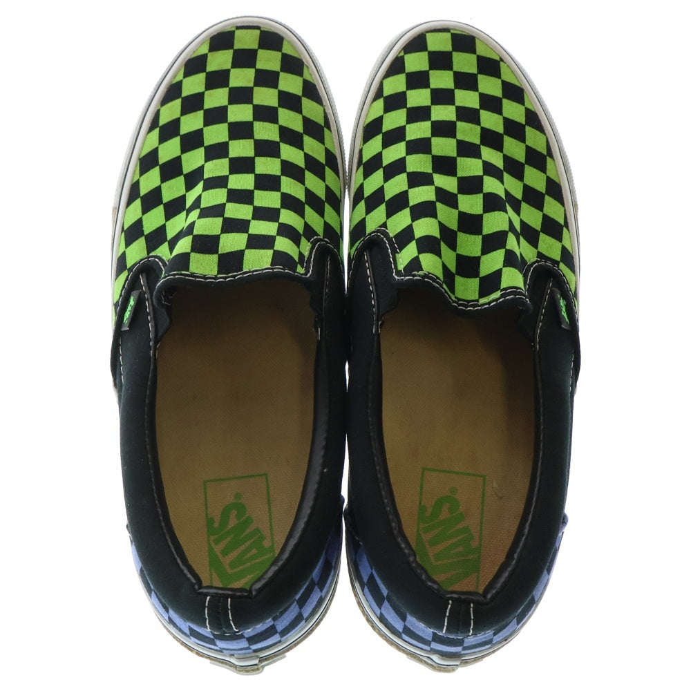 VANS(ヴァンズ) × UNDERCOVER CLASSIC SLIP-ON CHECK V98-Z529 アンダーカバー チェッカーボード クラシック スリッポン ローカットスニーカー グリーン US10/28cm