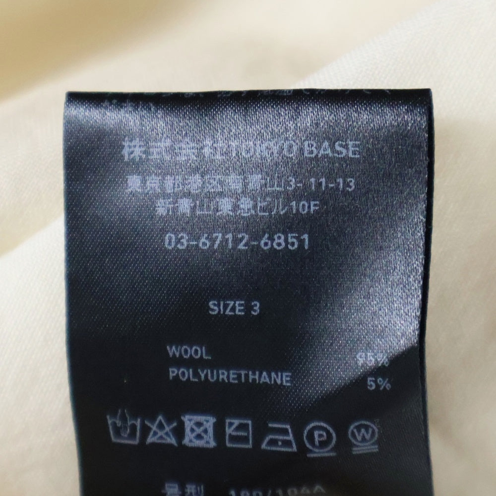 NO BRAND(ノーブランド) CITY ウール生地 長袖シャツ クリーム 112600009