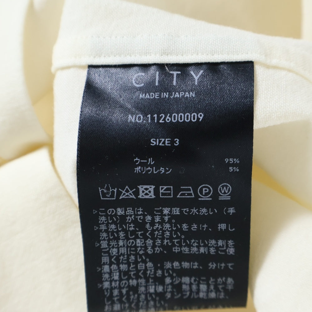 CITY(シティ) ウール生地 長袖シャツ クリーム 112600009