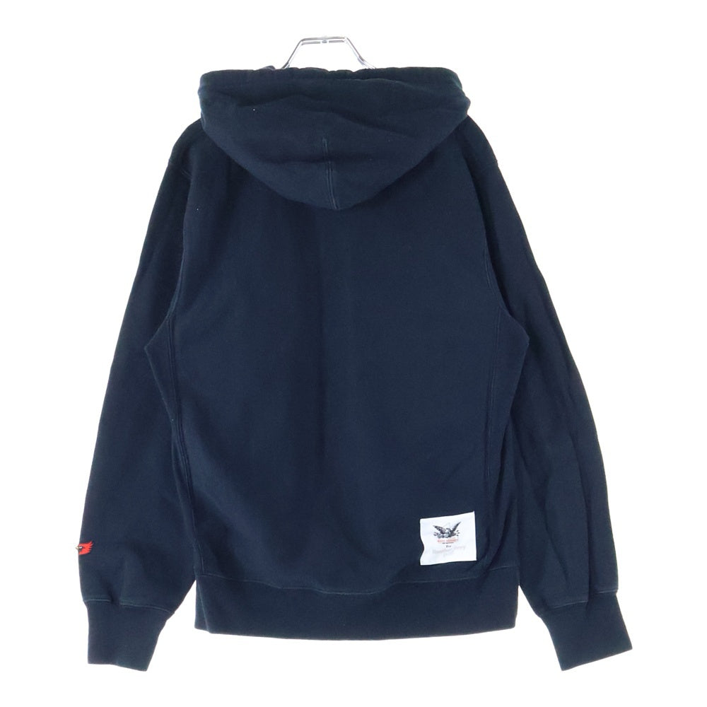 MARK MCNAIRY(マークマクナイリー) Inferior ボックスロゴ プリント プルオーバーパーカー フーディ ブラック
