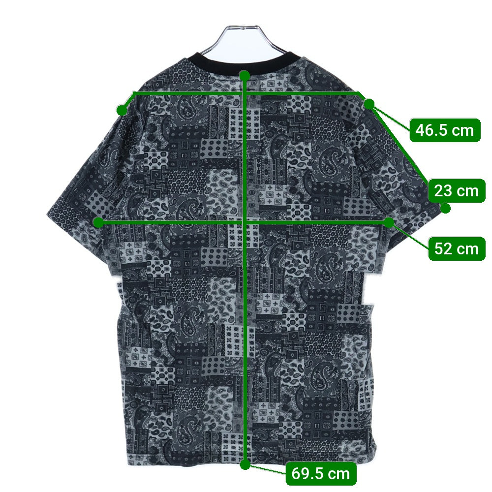 SUPREME(シュプリーム) 19SS Patchwork Paisley S/S Top パッチワークペイズリー 半袖Tシャツ カットソー ブラック
