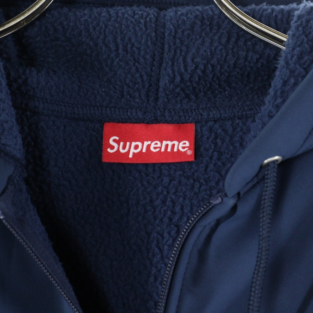 SUPREME(シュプリーム) 18AW Windstopper Zip Up Hooded ウィンドストッパー ジップアップパーカー フーディ ネイビー