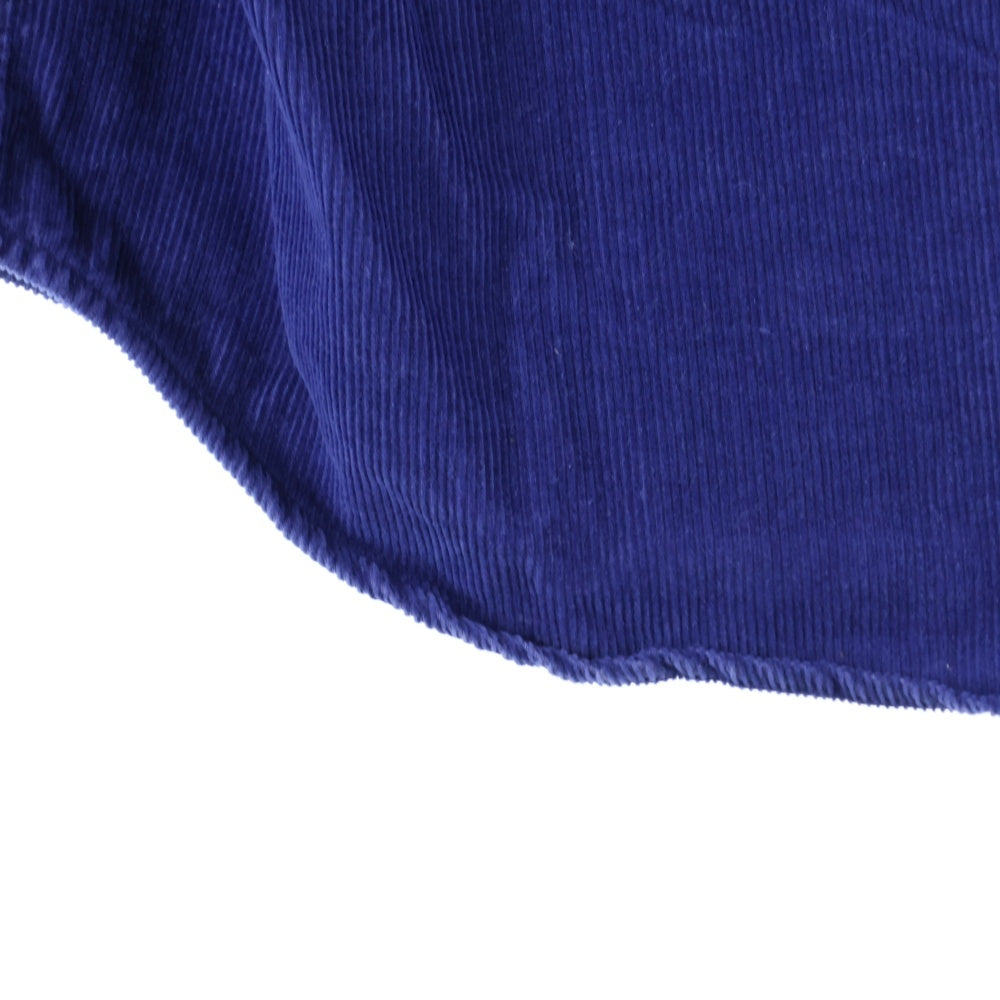 SUPREME(シュプリーム) 18AW Corduroy Shirt コーデュロイ 胸ロゴ刺繍 クラシックロゴ 長袖シャツ ネイビー