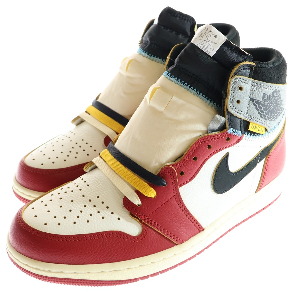 NIKE(ナイキ) ×UNION AIR JORDAN 1 RETRO HIGH OG Chicago ユニオン エアジョーダン1 ハイ ハイカットスニーカー シカゴ レッド/ホワイト US9.5/27.5cm HV8563-600