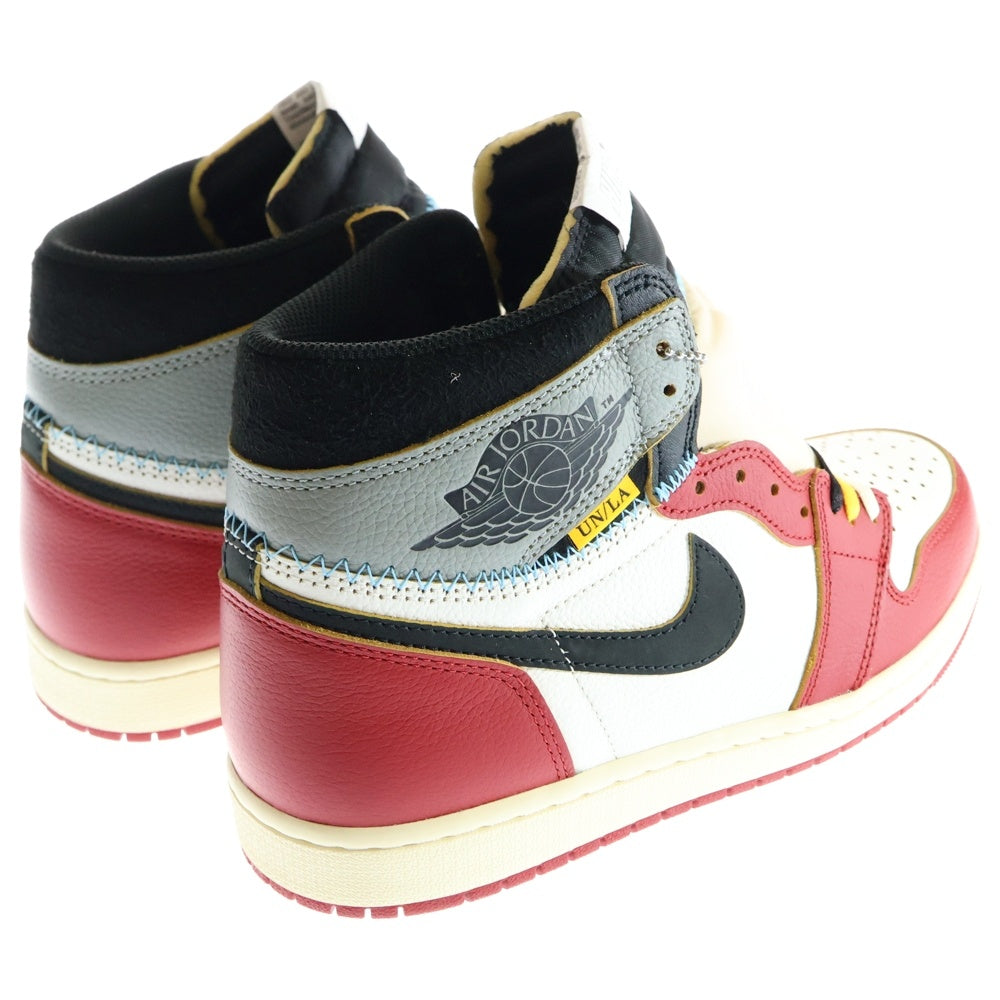 NIKE(ナイキ) ×UNION AIR JORDAN 1 RETRO HIGH OG Chicago ユニオン エアジョーダン1 ハイ ハイカットスニーカー シカゴ レッド/ホワイト US9.5/27.5cm HV8563-600