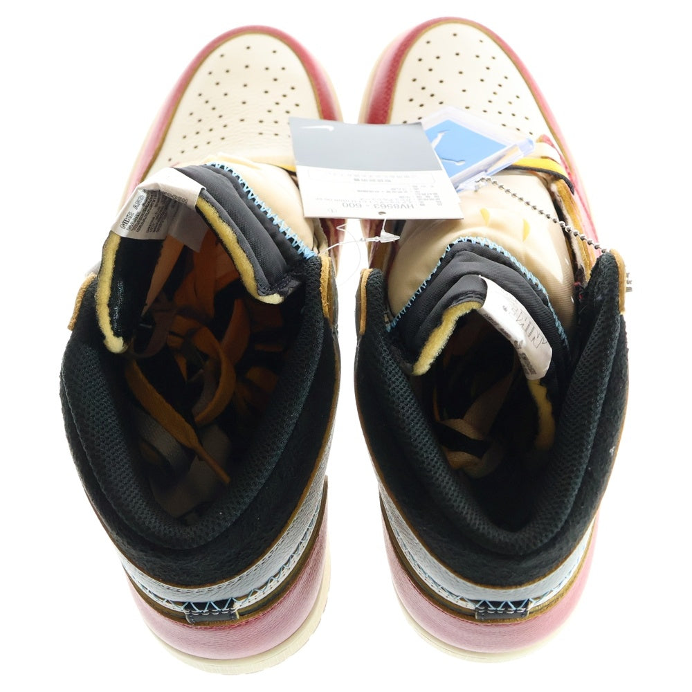 NIKE(ナイキ) ×UNION AIR JORDAN 1 RETRO HIGH OG Chicago ユニオン エアジョーダン1 ハイ ハイカットスニーカー シカゴ レッド/ホワイト US9.5/27.5cm HV8563-600