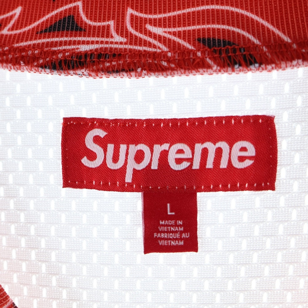 SUPREME(シュプリーム) 25SS Bandana Football Jersey バンダナ フットボール ジャージ メッシュ 半袖Tシャツ ホワイト/レッド