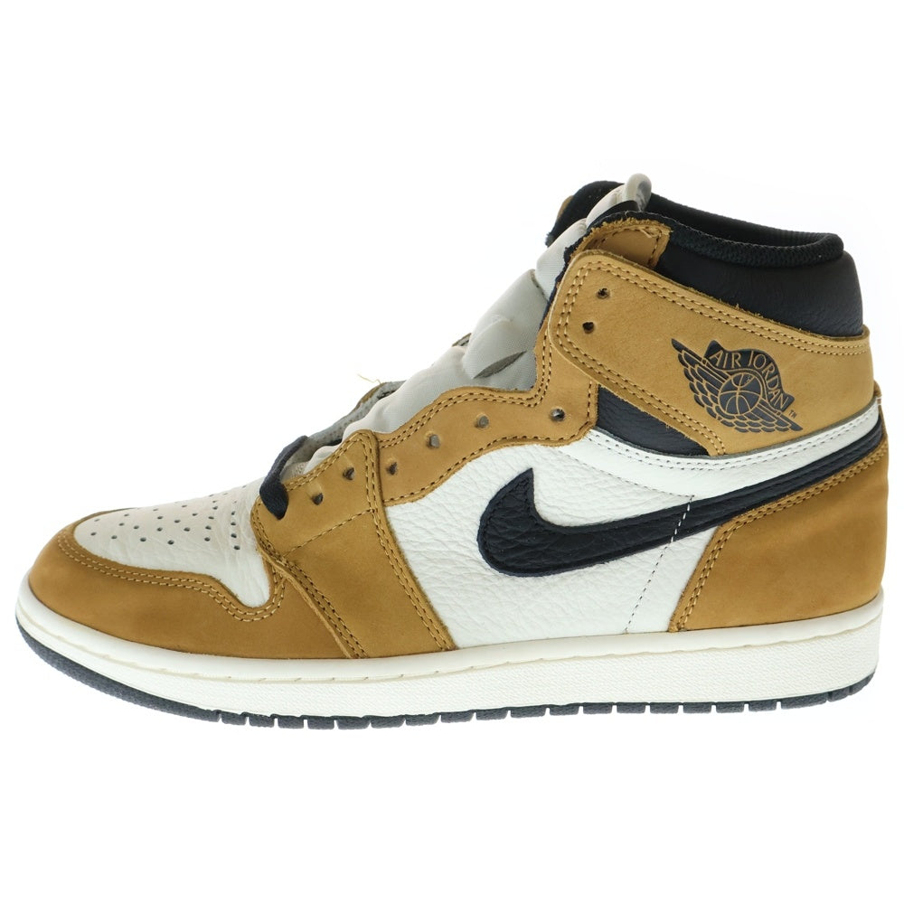 NIKE(ナイキ) AIR JORDAN 1 RETRO HIGH Rookie of The Year エアジョーダン 1 ハイカットスニーカー ルーキーオブザイヤー キャメル/ホワイト US9/27cm 555088-700