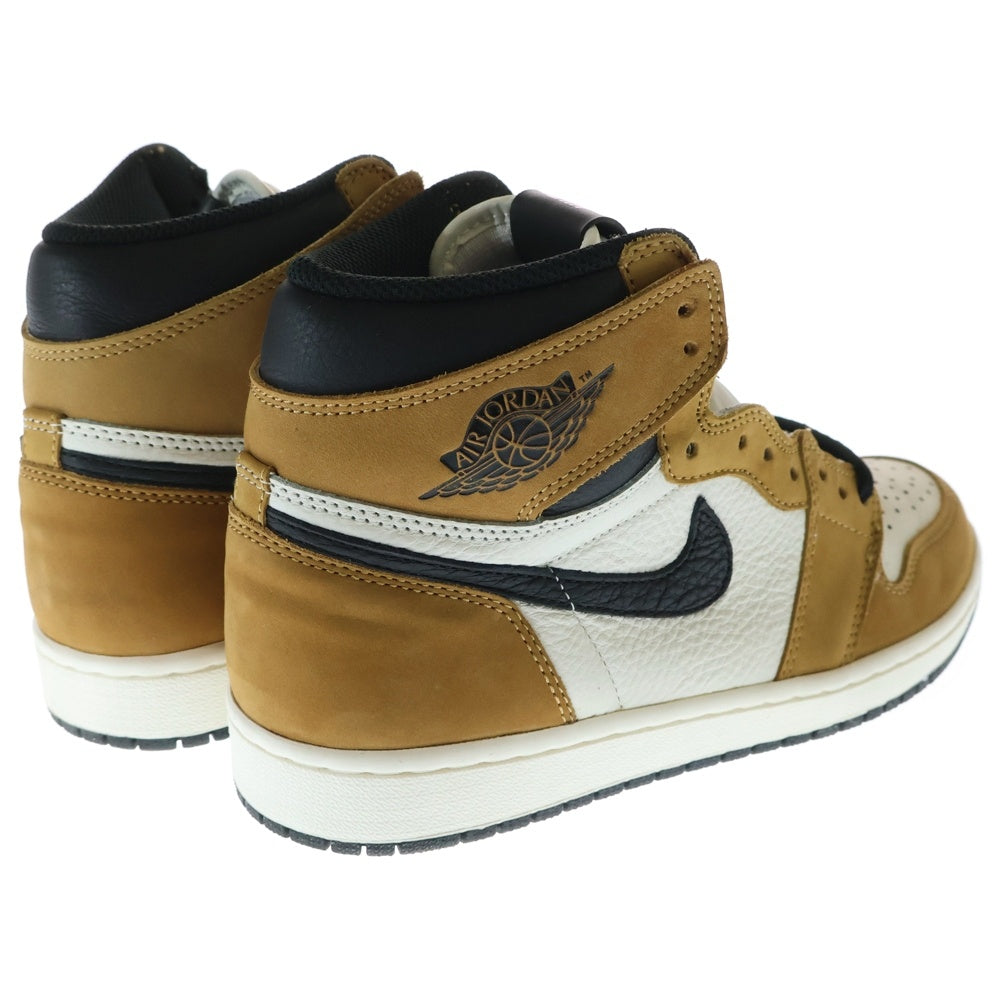 NIKE(ナイキ) AIR JORDAN 1 RETRO HIGH Rookie of The Year エアジョーダン 1 ハイカットスニーカー ルーキーオブザイヤー キャメル/ホワイト US9/27cm 555088-700