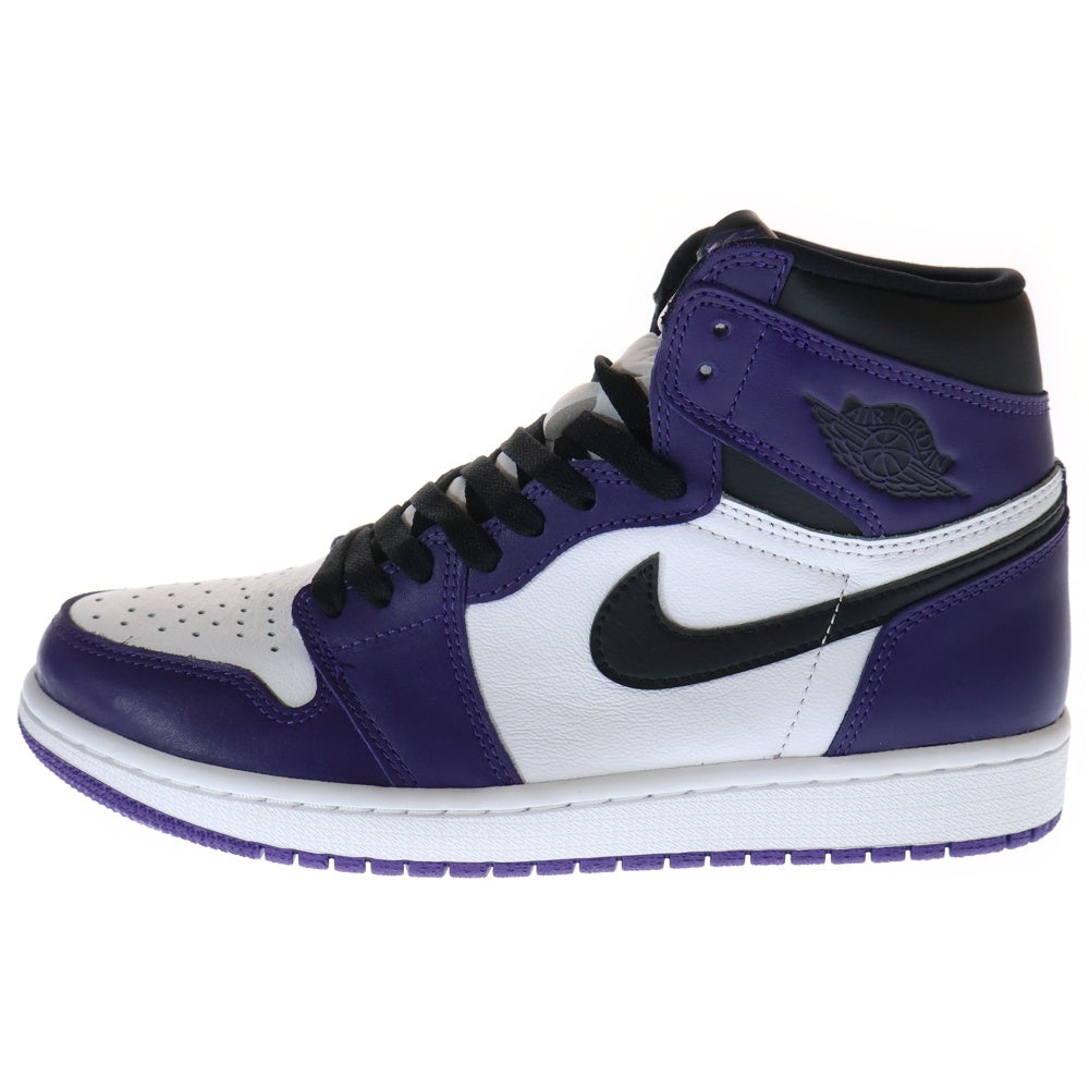 NIKE(ナイキ) AIR JORDAN 1 RETRO HIGH OG COURT PURPLE エアジョーダン1 レトロ ハイ コート パープル ハイカットスニーカー ホワイト/パープル US8.5/26.5cm 555088-500