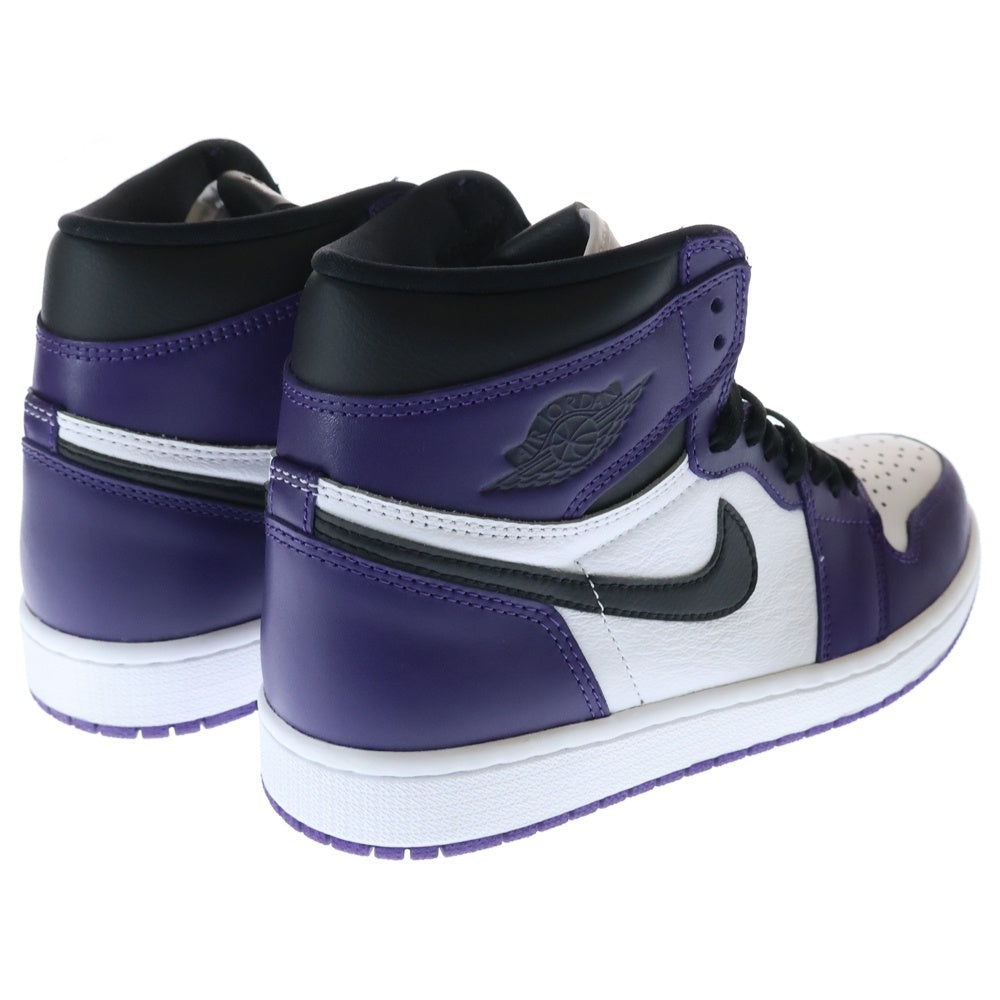 NIKE(ナイキ) AIR JORDAN 1 RETRO HIGH OG COURT PURPLE エアジョーダン1 レトロ ハイ コート パープル ハイカットスニーカー ホワイト/パープル US8.5/26.5cm 555088-500
