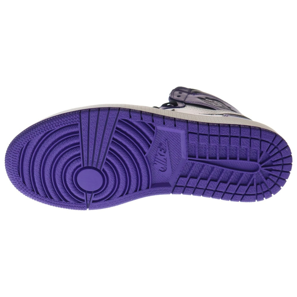 NIKE(ナイキ) AIR JORDAN 1 RETRO HIGH OG COURT PURPLE エアジョーダン1 レトロ ハイ コート パープル ハイカットスニーカー ホワイト/パープル US8.5/26.5cm 555088-500
