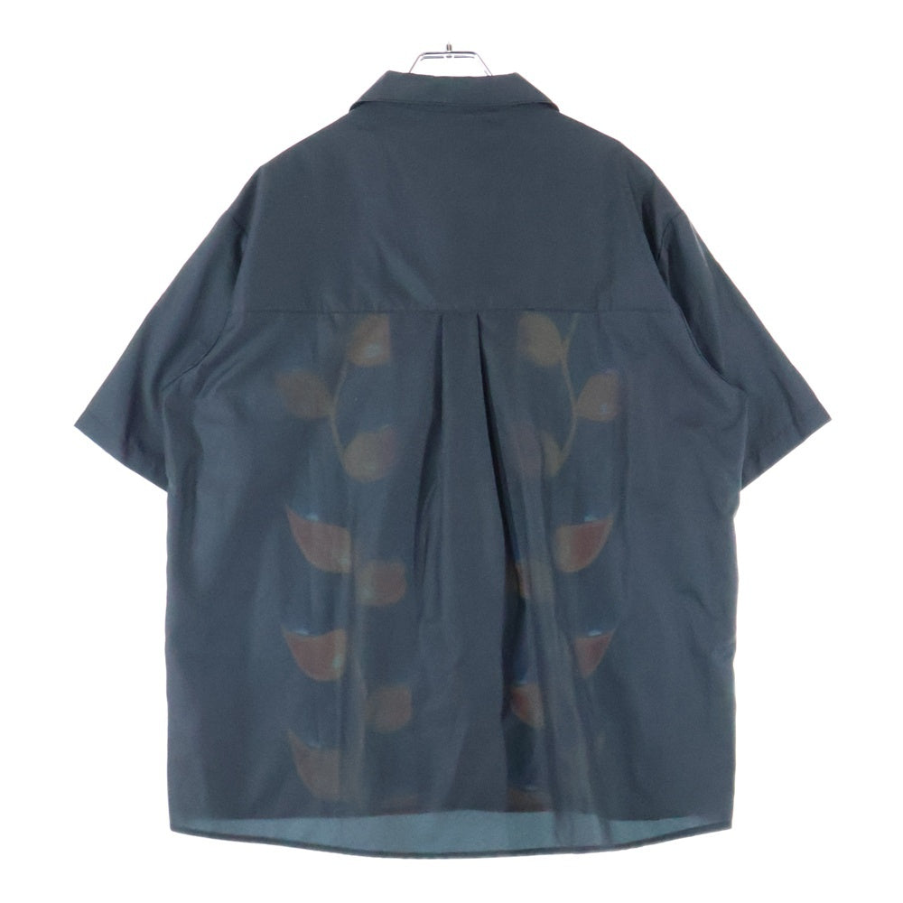 CHALLENGER(チャレンジャー) S/S FLAME LEAF SHIRT フレイム リーフ 総柄 半袖シャツ ブラック CLG-SH 023-004