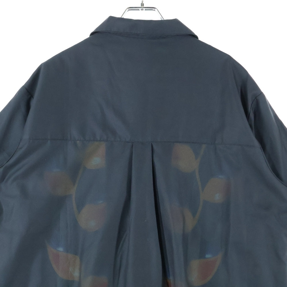 CHALLENGER(チャレンジャー) S/S FLAME LEAF SHIRT フレイム リーフ 総柄 半袖シャツ ブラック CLG-SH 023-004
