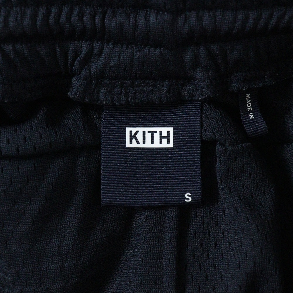 KITH(キス) ロゴ刺繍 メッシュ ハーフ ゲームパンツ ネイビー