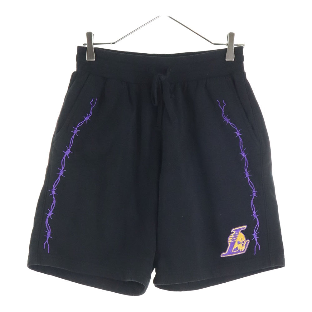 Warren Lotas(ウォーレンロータス) ロゴ刺繍 Lakers レイカーズ スウェットパンツ ブラック
