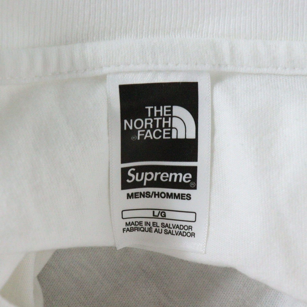 SUPREME(シュプリーム) 23SS ×THE NORTH FACE Printed Pocket Tee ザ ノースフェイス ポケット ロゴプリント 半袖Tシャツカットソー ホワイト NT02309I
