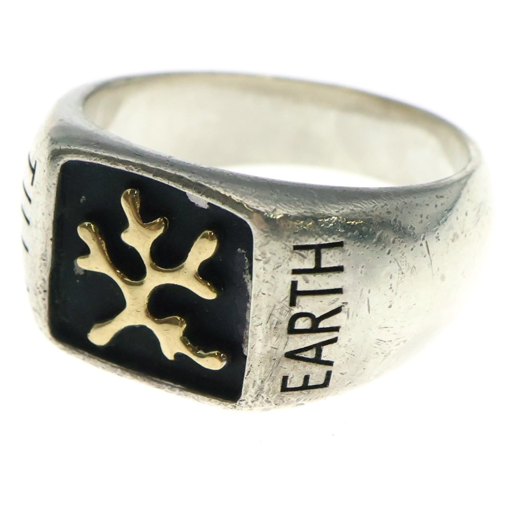 NO BRAND(ノーブランド) TILLA EARTH SV/K18YG さんごモチーフリング シルバー/ゴールド