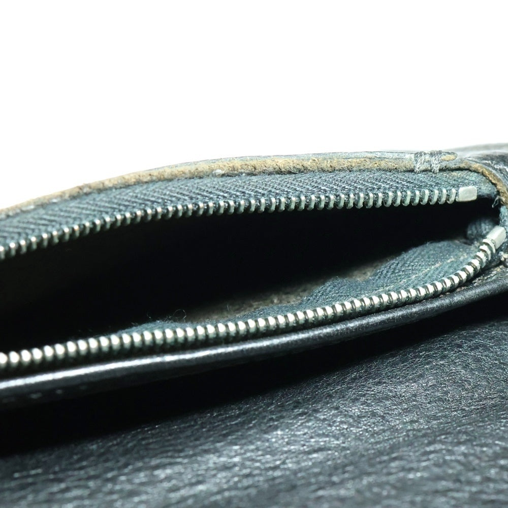CHROME HEARTS(クロムハーツ) 1ZIP 1ジップ クロスボールボタン レザーウォレット 財布 ブラック BCA362