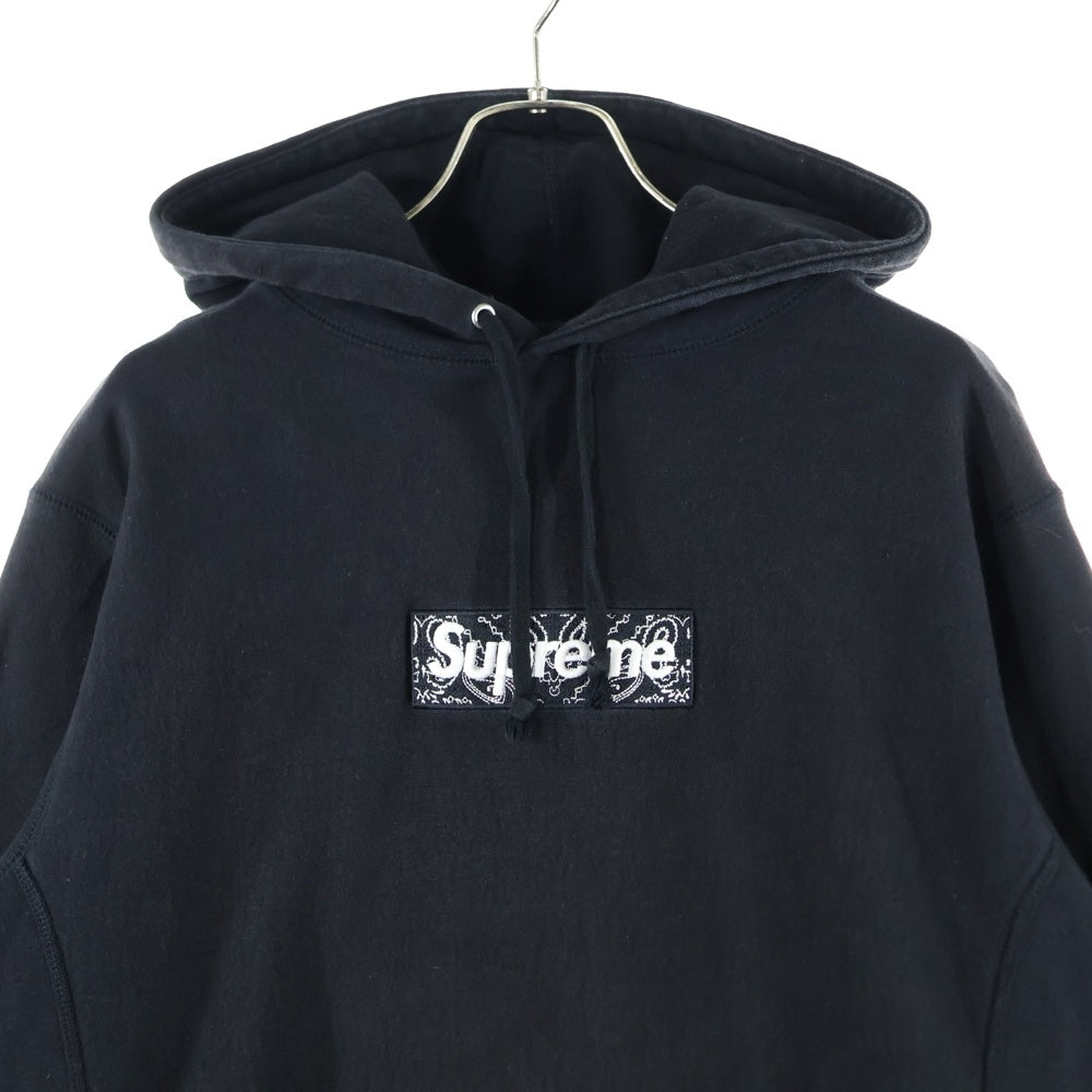 SUPREME(シュプリーム) 19AW Bandana Box Logo Hooded Sweatshirt バンダナボックスロゴ プルオーバースウェットパーカー フーディー ブラック