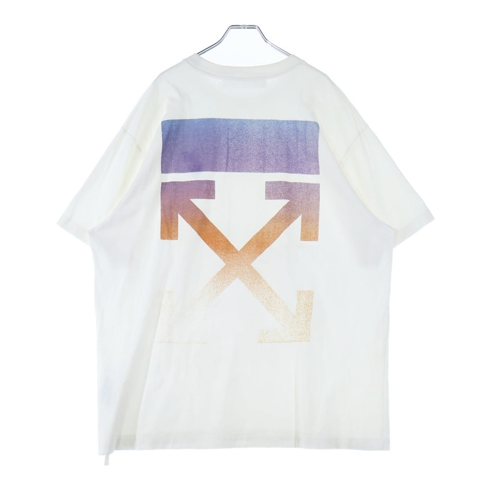 OFF-WHITE(オフホワイト) 21AW T-Shirt フロントロゴ バック グラデーション アローズ オーバーサイズ半袖Tシャツ ホワイトOMAA038F21JER002