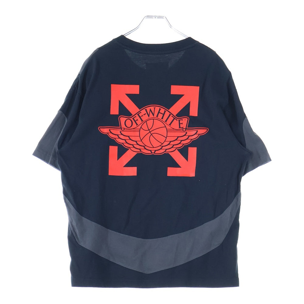 JORDAN BRAND(ジョーダンブランド) ×OFF-WHITE BOILER SUIT バッ クプリント 半袖Tシャツ カットソー ブラック CV0654-010
